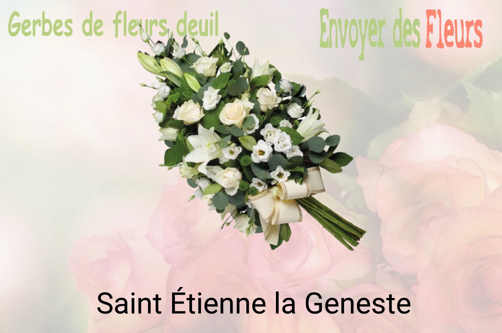 Gerbe de fleurs de deuil livrée à Saint-Étienne-la-Geneste